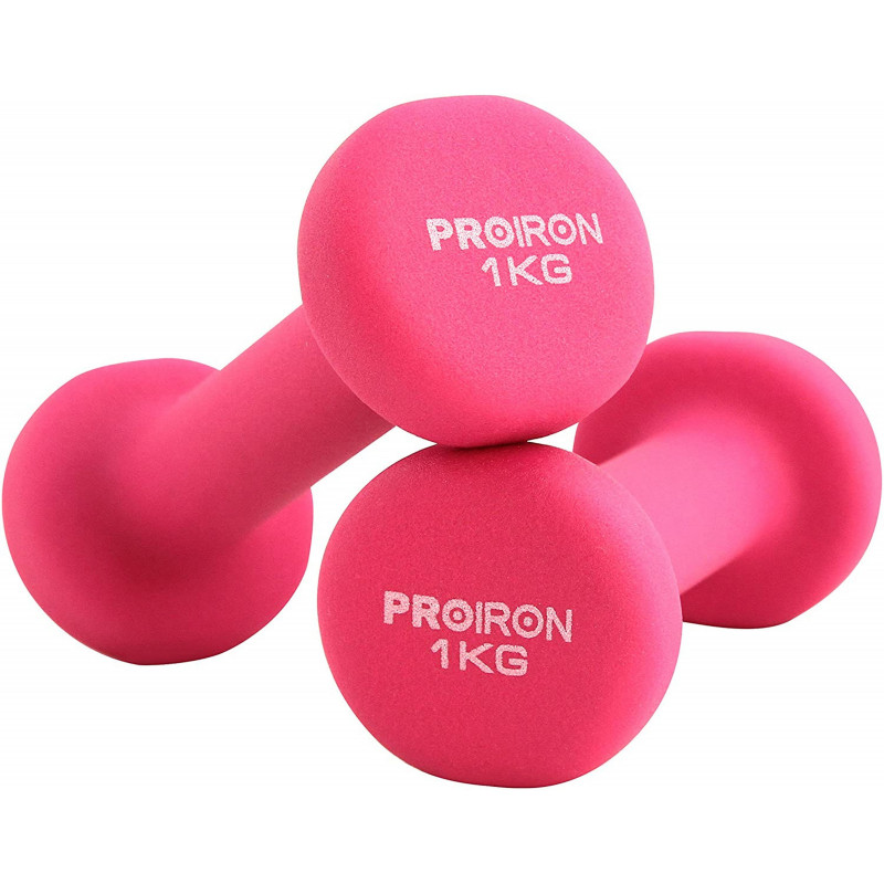 Proiron Neoprene Dumbbells, 1kg, Currently priced at £15.99
